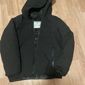 Abercrombie Kids Black Fleece-Lined Jacket